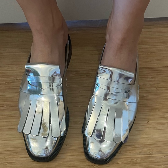 Slip-on Robert Clergerie fringe mule, Made in Paris. Size 39.5. - Picture 6 of 13